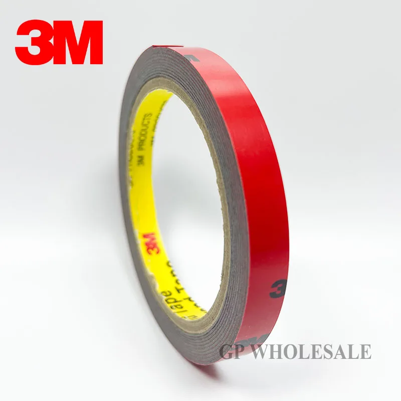 

10Rolls 12mm x 3M 3M 5108 Tape Automotive Auto Truck Car Acrylic Foam Double Sided Attachment Strong Adhesive Tape