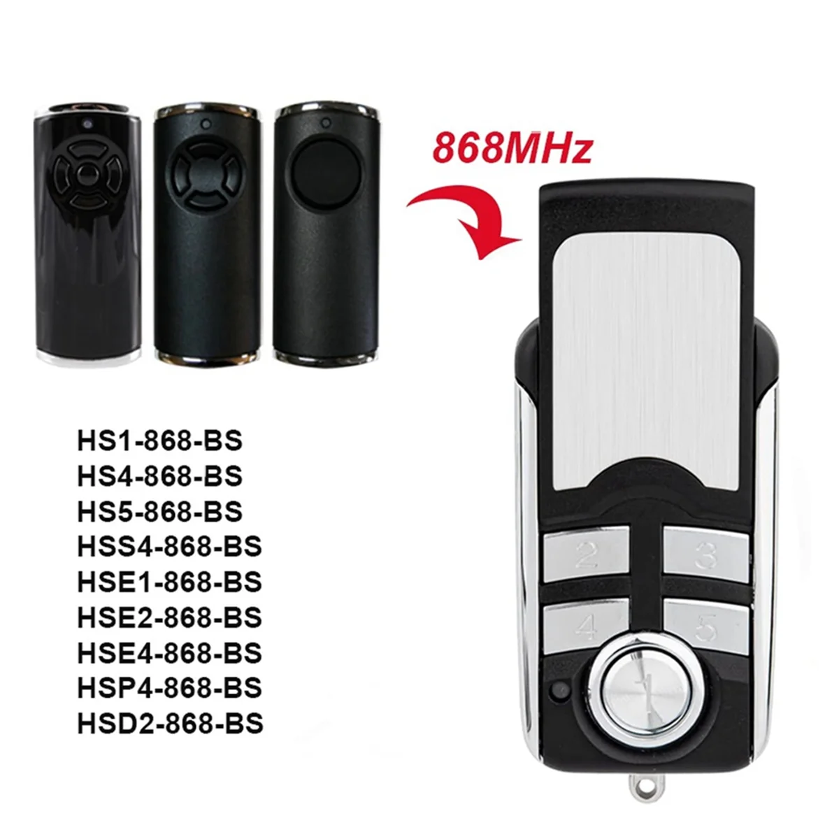 A23K-4 Button Garage Door Remote Control Gate Remote Control 868MHz Gate Opener for HORMANN HSE2-868-BS HSE4-868-BS