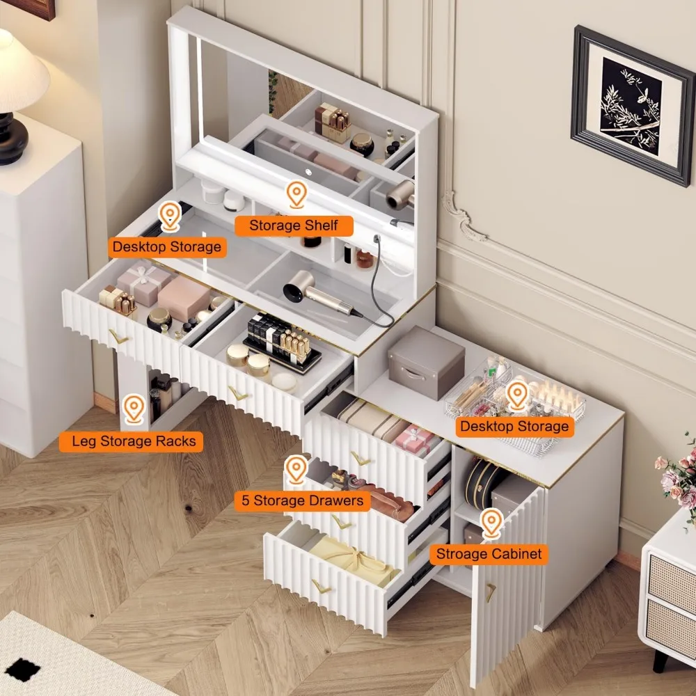 تحتاج إلى مكتب المكتب المنزلي مقاس 47 بوصة - طاولة كمبيوتر قابلة للطي مع شهادة BIFMA، محطة عمل طاولة الكمبيوتر مثالية f