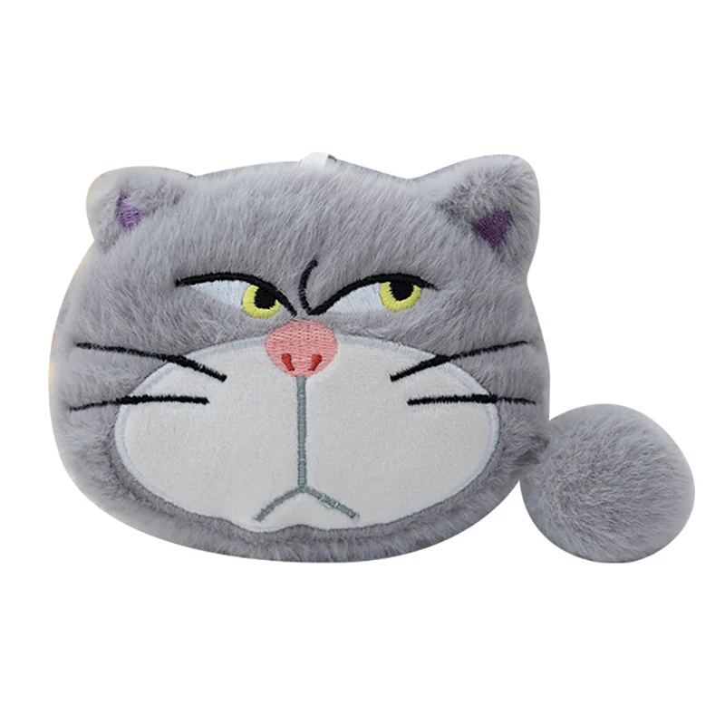 Cute Cartoon Cat Plush Coin Purse Keychain Earphone Storage Bag Backpack Hangings Ornament Gifts view 5