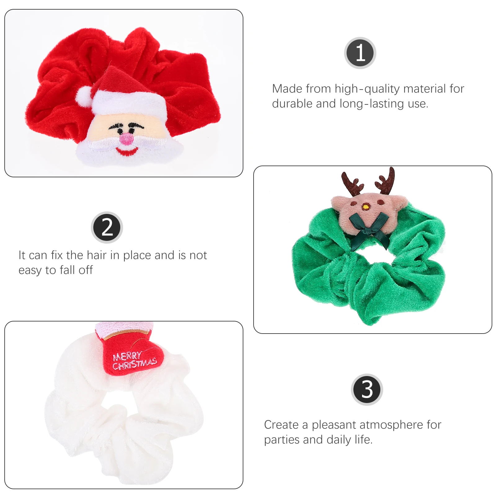

9pcs Scrunchies Christmas Scrunchies Elastic Hair Hair Accessories Ties for Girls Women Accessories Ponytail Holders