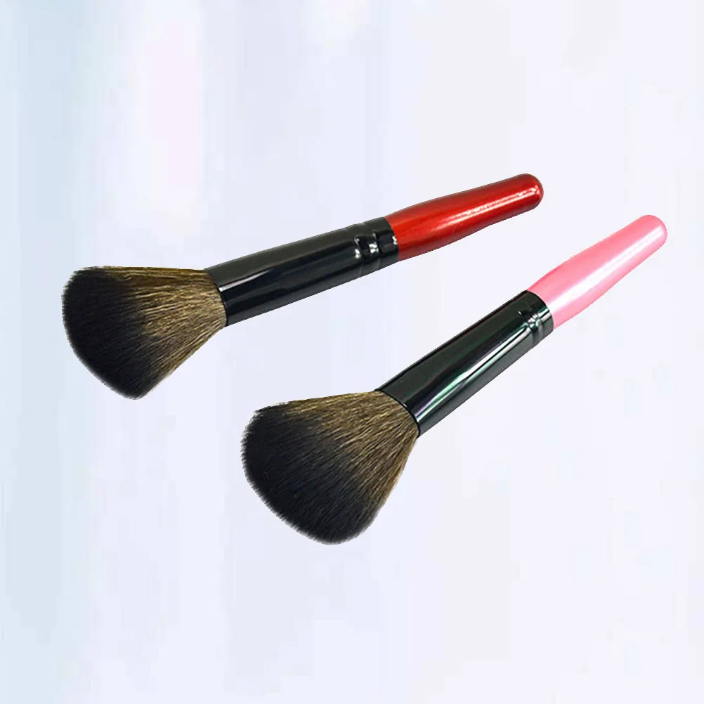 2 Pcs Makeup Brush Charming Powder Paint Premium Cosmetics Bamboo for Woman Daily Use Look
