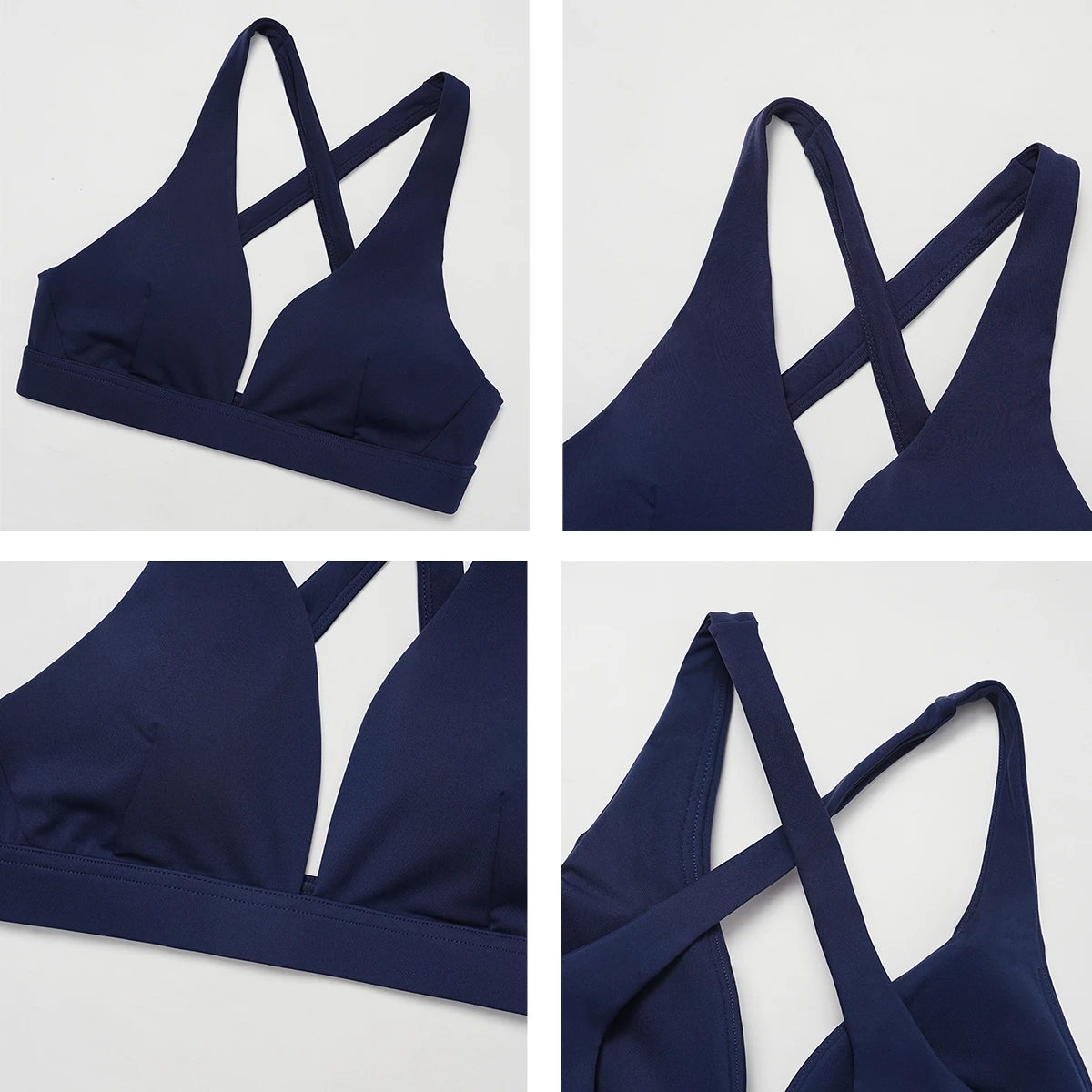 Ctenkevet New Women's Cross-Back Yoga Bra Female Bare-Sensation Yoga Fitness Running Underwear Woman V-Shaped Sports Bra