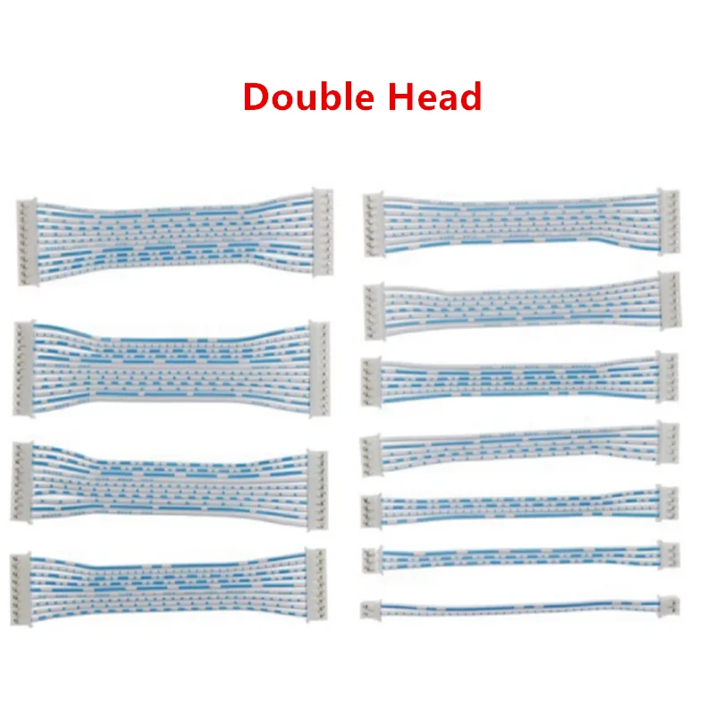 5PCS Blue White XH 2.54mm Pitch Connector Cable XH2.54 Plug Line Length 10/20/30CM 2P/3P/4P/5P/6P/7P/8P/9P/10P/12P 2468-24AWG