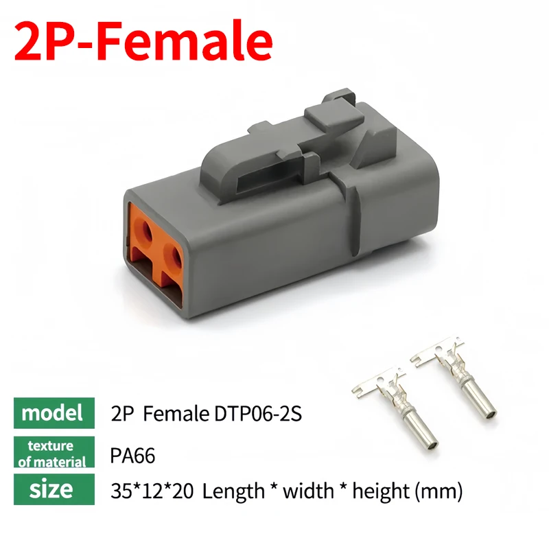 2 Pin DTP04-2P DTP06-2S Deutsch DTP Connector - Gray Male Female Waterproof Electrical Auto Plug for Marine, Bus & Industrial T&I Online Store
