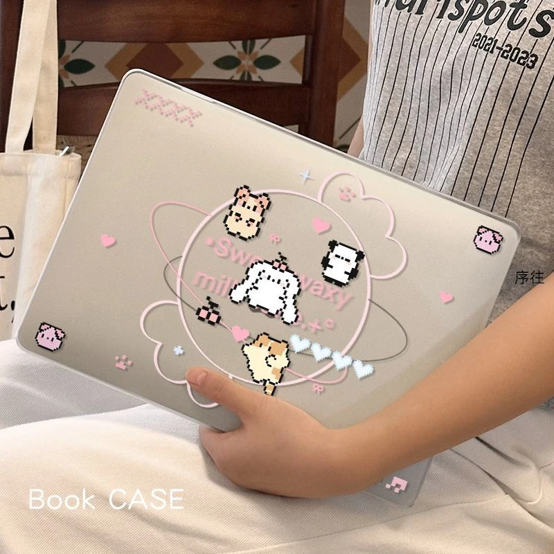 Cartoon Print Crystal Clear Case for Macbook Air 13.6 M5 M1 Pro 14 M4 Air 15.3 13 M3 15 M2 Mac Cover A3113 A1938 A2442 Office