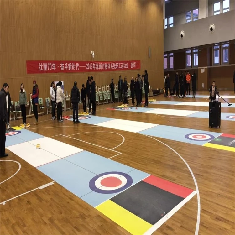 High Quality Portable PVC Curling Training Floor Cheap Plastic Ice Slide