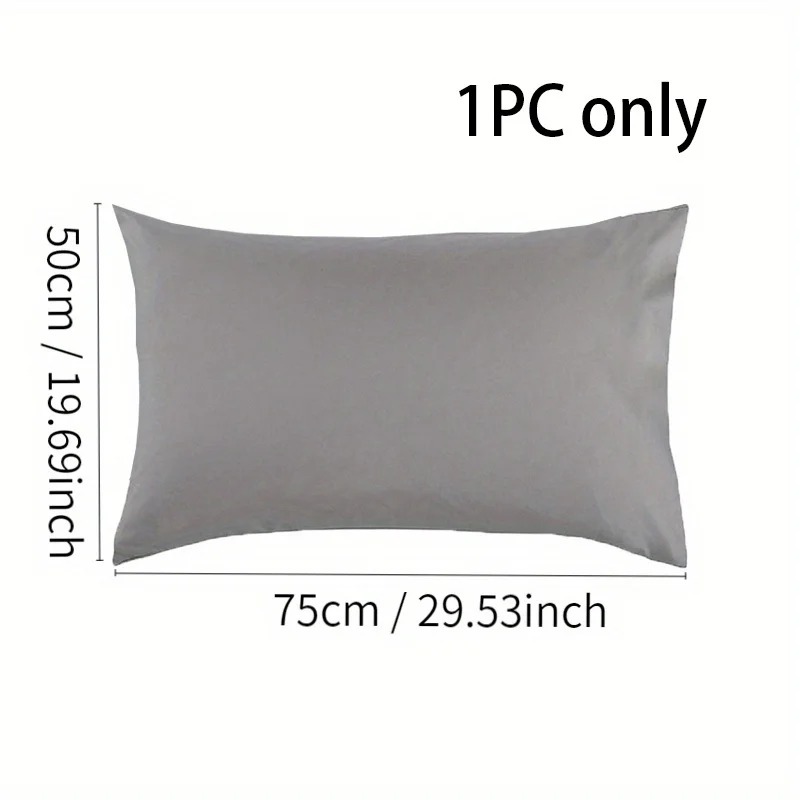 1pc 100% Cotton Pillowcases , Super Soft and Cozy, Wrinkle, Fade, Resistant with Envelope Closure Bed Pillow Cases, 50*75c