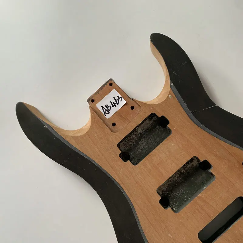 AB463 Stock Item Solid Redwood Electric Guitar Body HH Pickups Tremolo Surface Damages And Dirty