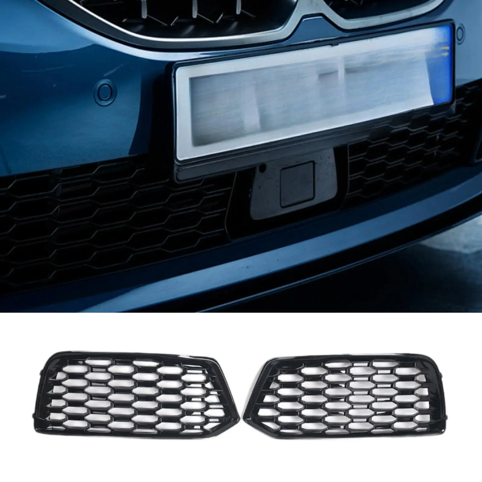 

2 Pieces Fog Light Grille 80A807679D Car Grill for Audi 2018 - 2020 Q5