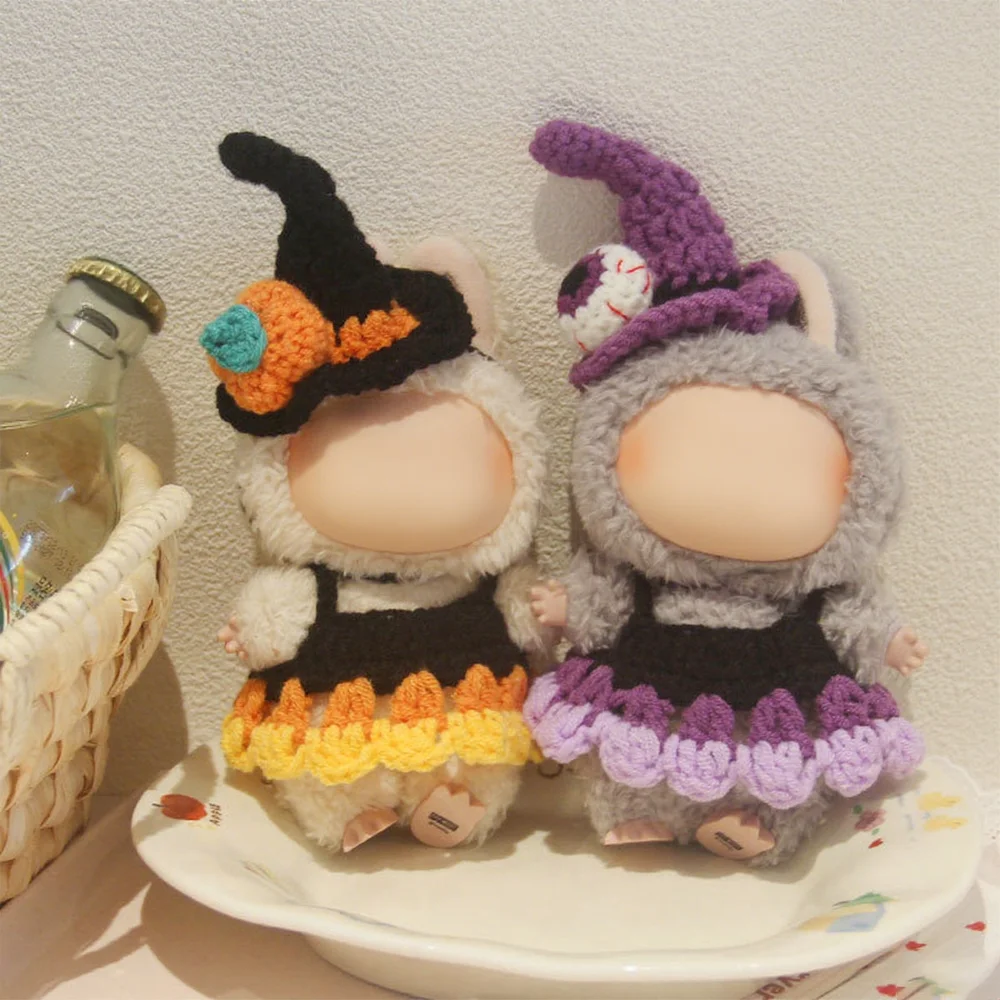 

17cm Doll Clothes Halloween and Christmas Doll Dress Up Accessories Luxury Knitted Pumpkin Shape Clothing Designer Party Gifts