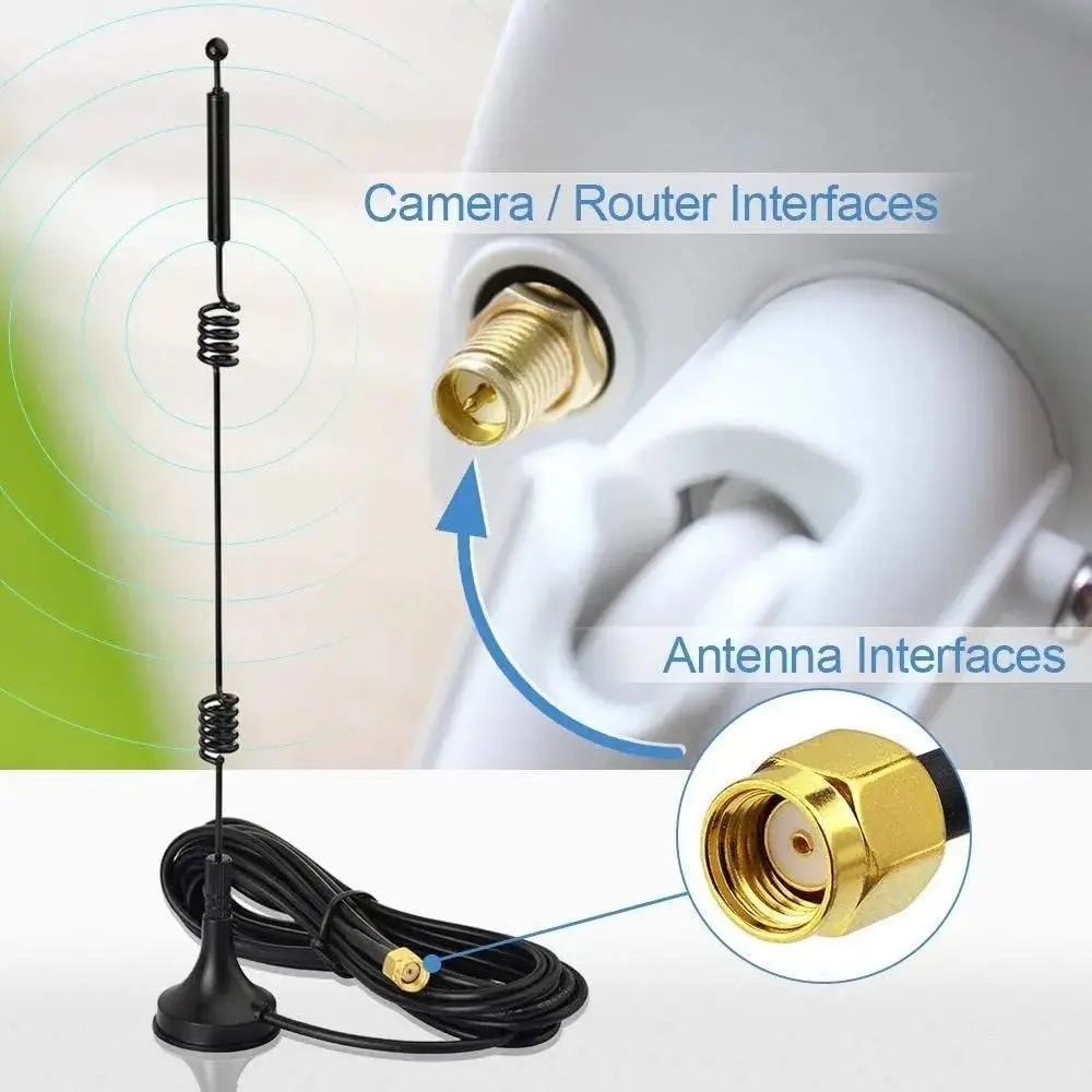 High Gain 12dBi Wifi Antenna 2.4G 5G 5.8G Dual Band Wireless Network Signal Booster SMA Connector Omni Directional Aerial