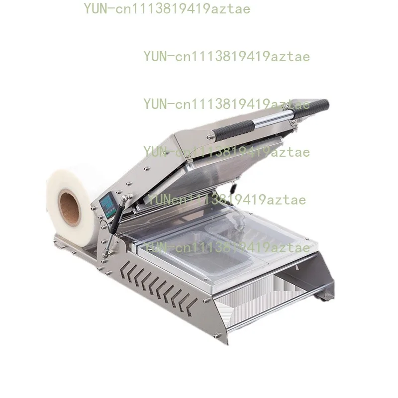 Manual Heat Sealing Tray Sealer Machine, Plastic Film Packaging Packing Machine for Vegetable & Fast Food Trays