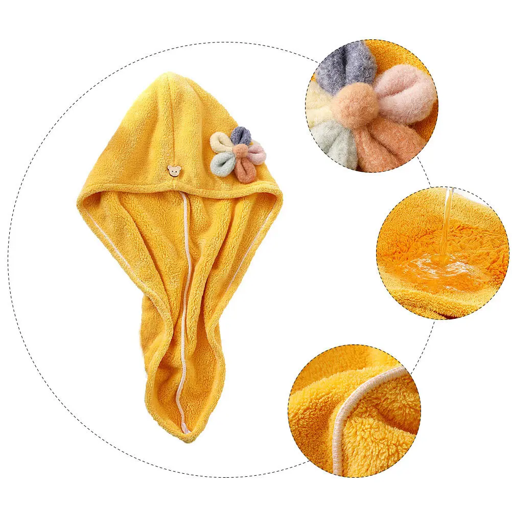 1 قطعة قبعة الشعر التجفيف السريع المرجان الصوف منشفة استحمام لينة ماصة غطاء تجفيف الشعر للمنزل سبا السفر إزالة ماكياج #6