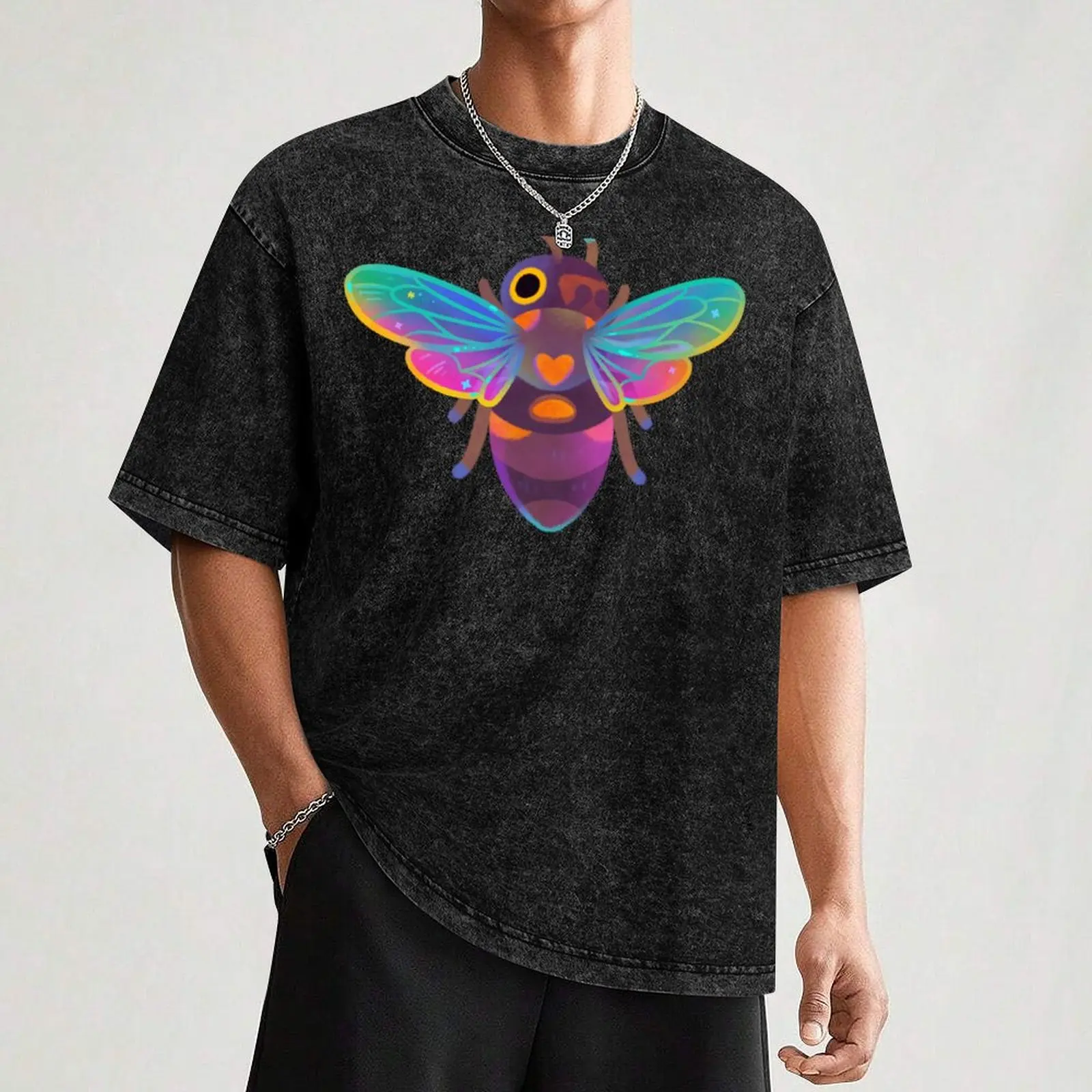 Solitary wasps- bright T-Shirt Casual Daily Wear Short Sleeve Top
