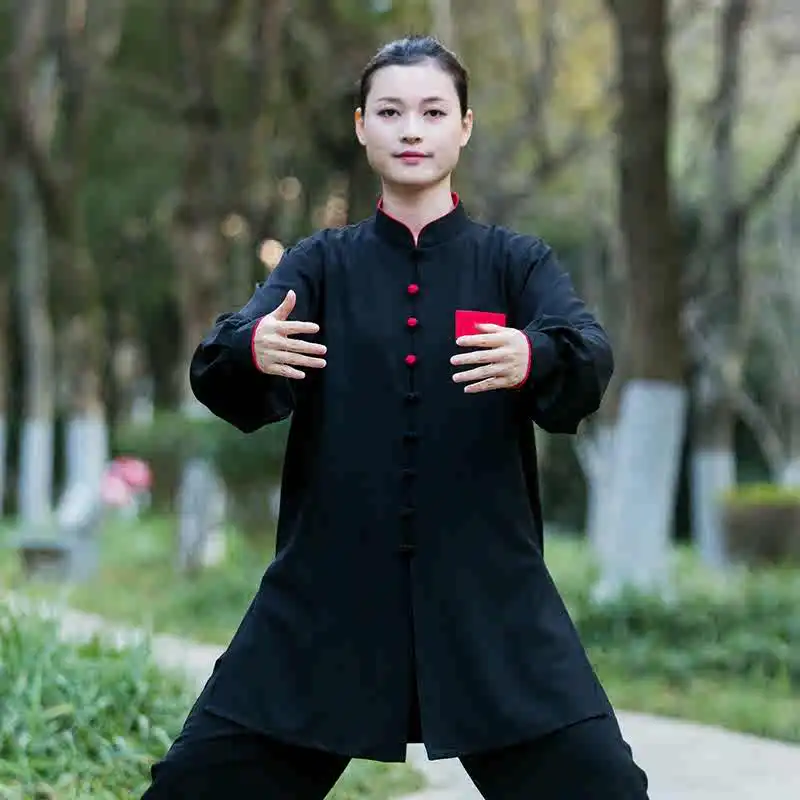 New Improved High-end Brand Tai Chi Uniform for Women, Fashionable Tai Chi Practice Suit for Men (Spring/Autumn)