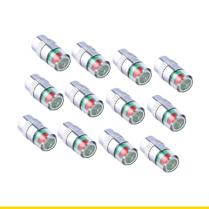 SZCH 3 Color Tire Valves Cap With Visual Warning For Instantly Pressure Check On Vehicles Motorcycles Safe Driving