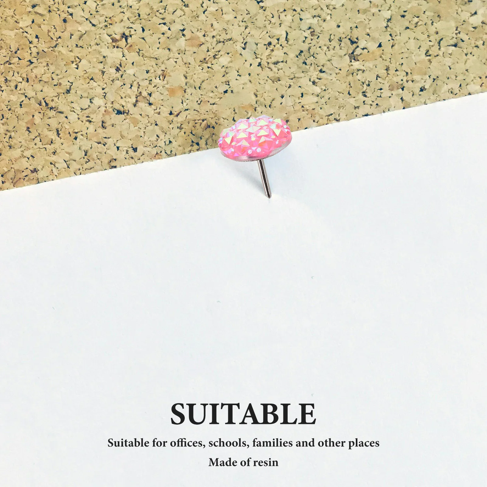 

30Pcs Rhinestone Thumb Tacks Decorative Sparkling Push Pins for Cork Board Bulletin Board Office Home School Desk Organization