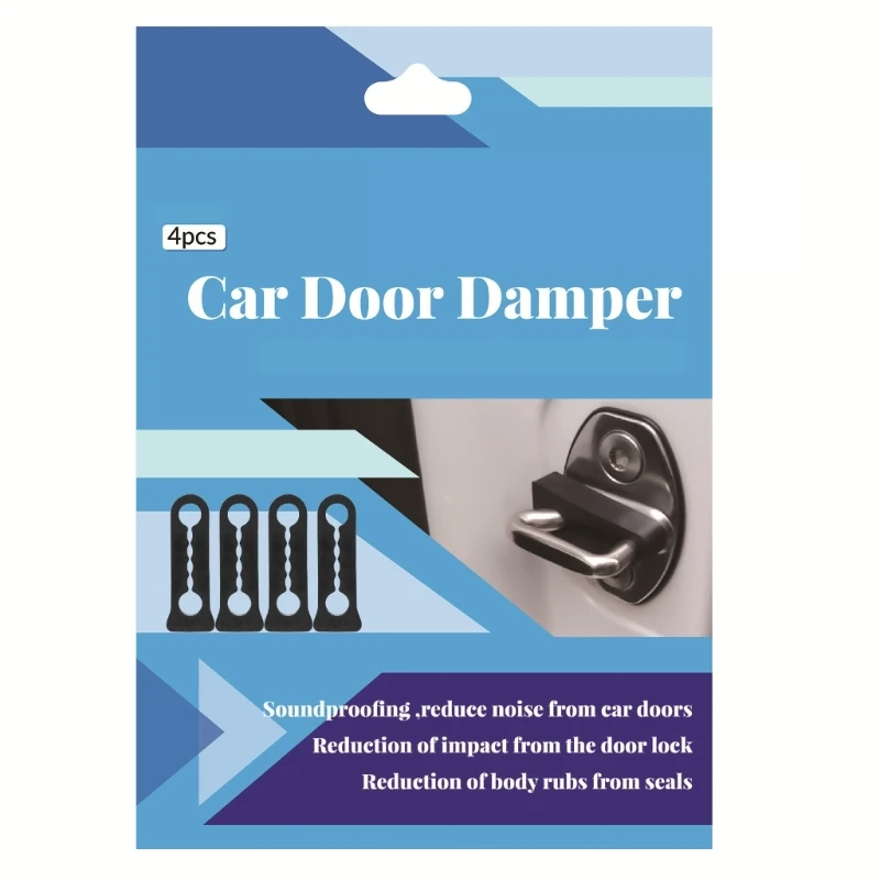 4Pcs/Set Car Door Damper Rattling Screaks Soundproof Deaf Seal Car Door Lock Sound Deadener Damper Buffer Auto Accessory