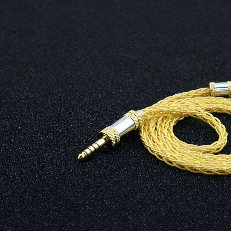 XINHS G28 cable de actualización de auriculares chapado en oro de cobre de cristal único de 8 núcleos