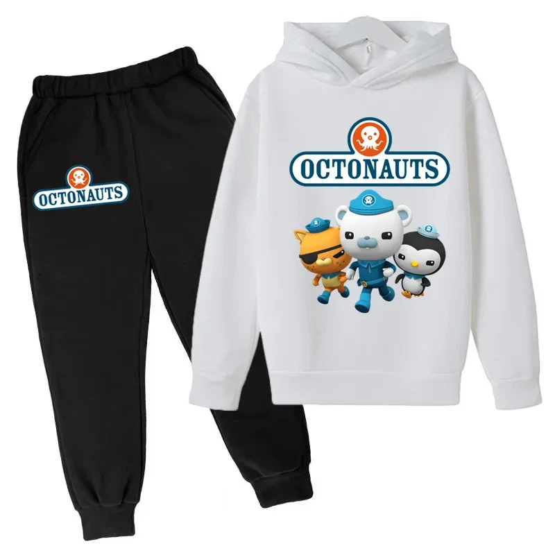 

Cartoon Octonauts Printed Children's Suit for Boys and Girls Autumn and Winter Outdoor Leisure Warm Top + Pants Two-Piece Set