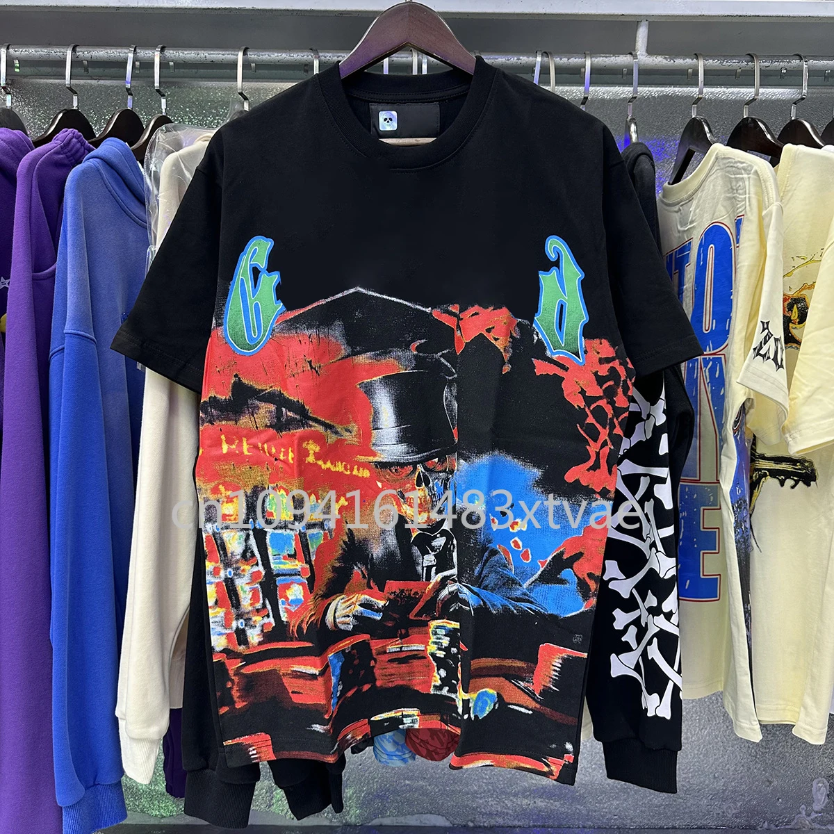 

Fashion Design America GS Men's T-shirts Letter Logo Print Top Tees Designer Brand Couple's Hip Hop T-shirts