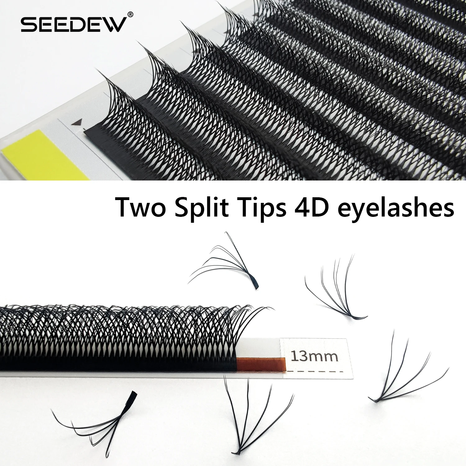 SEEDEW W Shape 3D 4D 5D 6D Automatic Flowering Bloom Premade Fans Eyelash Extensions Flowers Knows Makeup Super Soft Full Dense