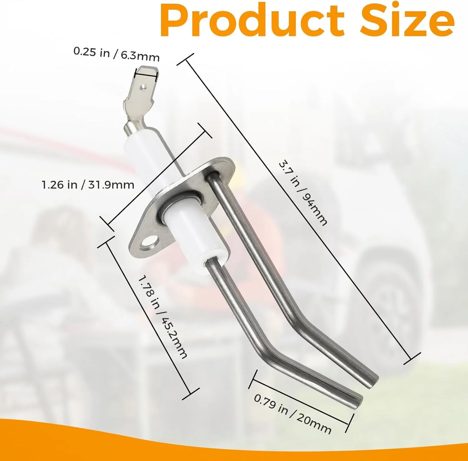 2Pcs 2-Prong Electrode RV Water Heat Replacement for Suburban Sw6de Sw10de SW Models Electrode Probe Igniter