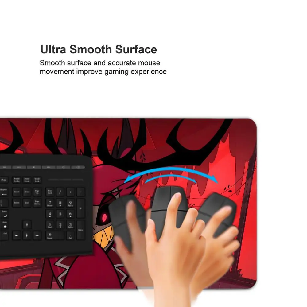 H_HazbinS Hôtels A_Alastor tapis de souris jeu dessin animé bord de verrouillage Grande Computador Gamer Grande Arte de Borracha tapis de souris Tapete