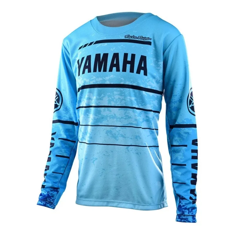 

Summer Yamaha Printed Stripes Long Sleved T-shirt, Men and Women Fashionable and Casual Sunscreen Cycling Motorcycle T-shirt