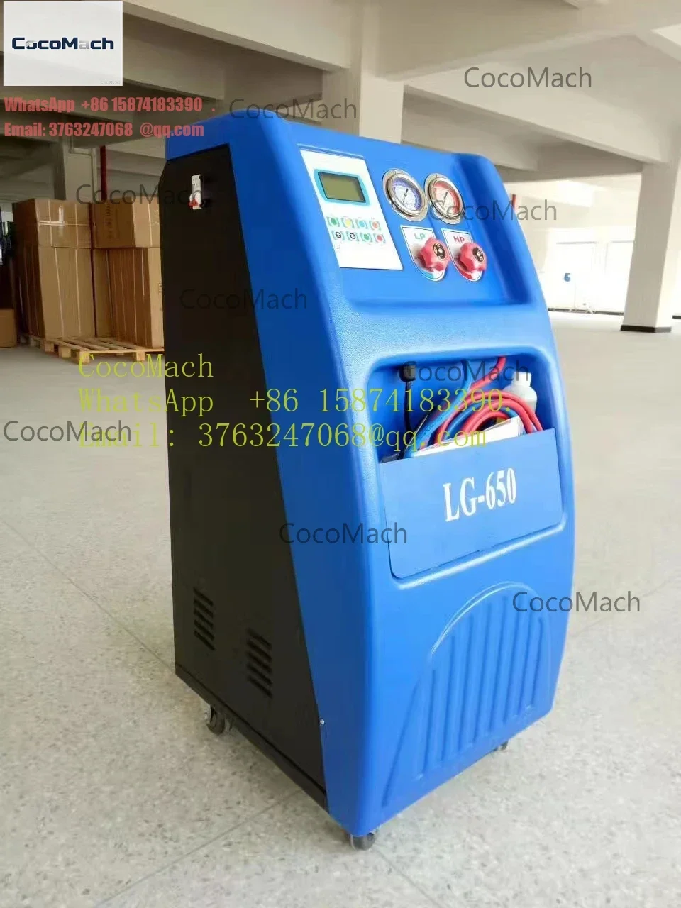 Full Auto R134a Air Conditioning Refrigerant Recovery Recharging Flushing Machine, Professional AC Service Station