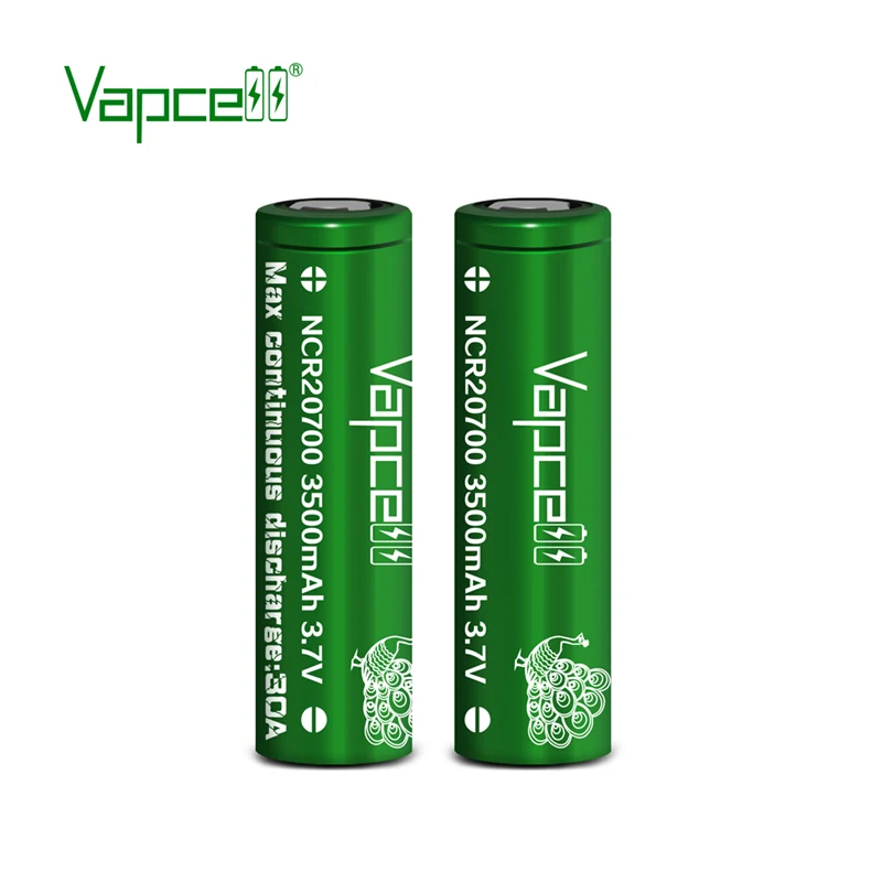 Real Capacity Original Vapcell 20700 Battery INR20700 Batteries 3000mah/3100mah/3200mah/3500mah 3.7V 30A Rechargable Cell ForMod