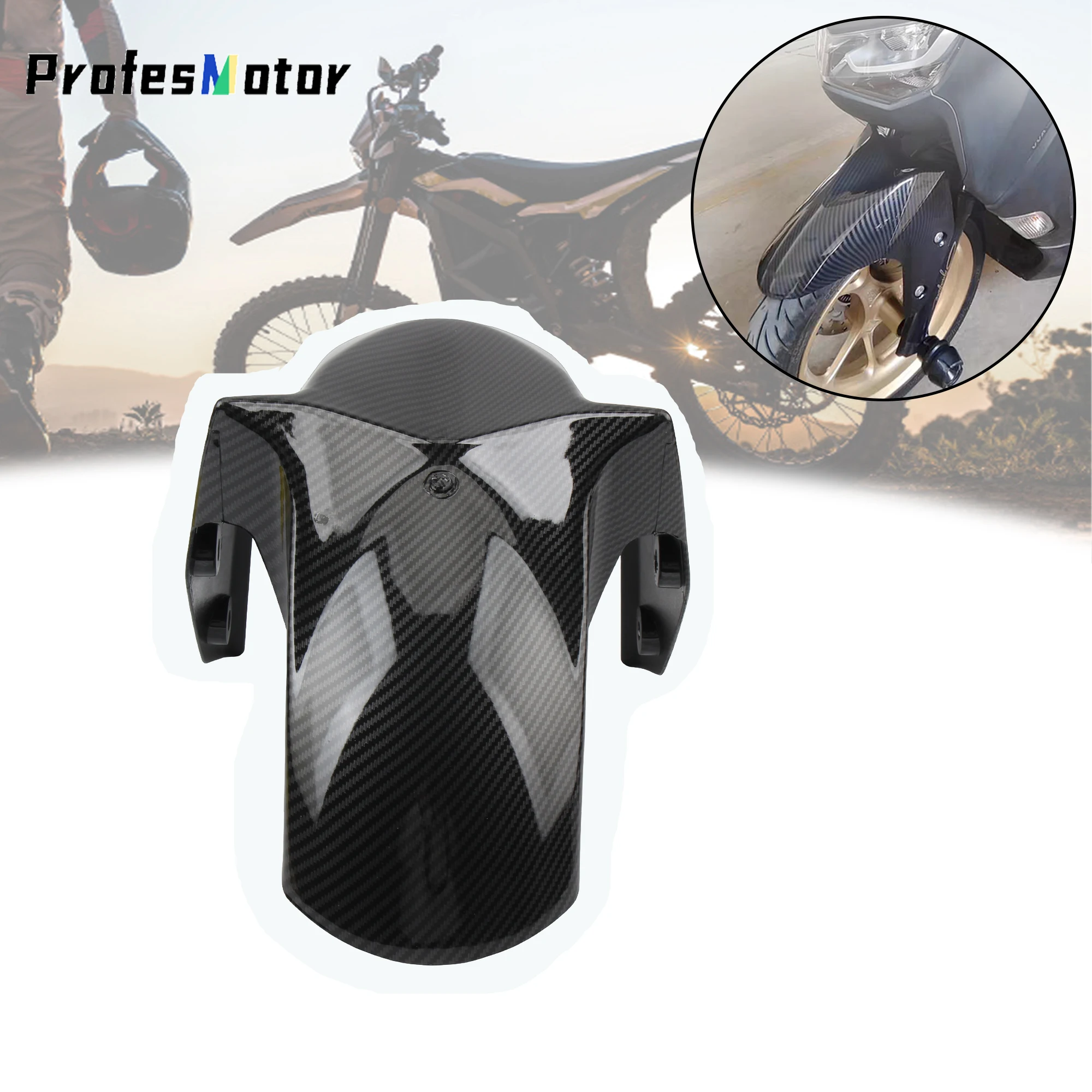 

Motorcycle Front Mudguard Guard Tire Hugger Carbon Fiber For Yamaha NMAX 125 155 2020-2024 Pit Bike Fender Accessories Enduro