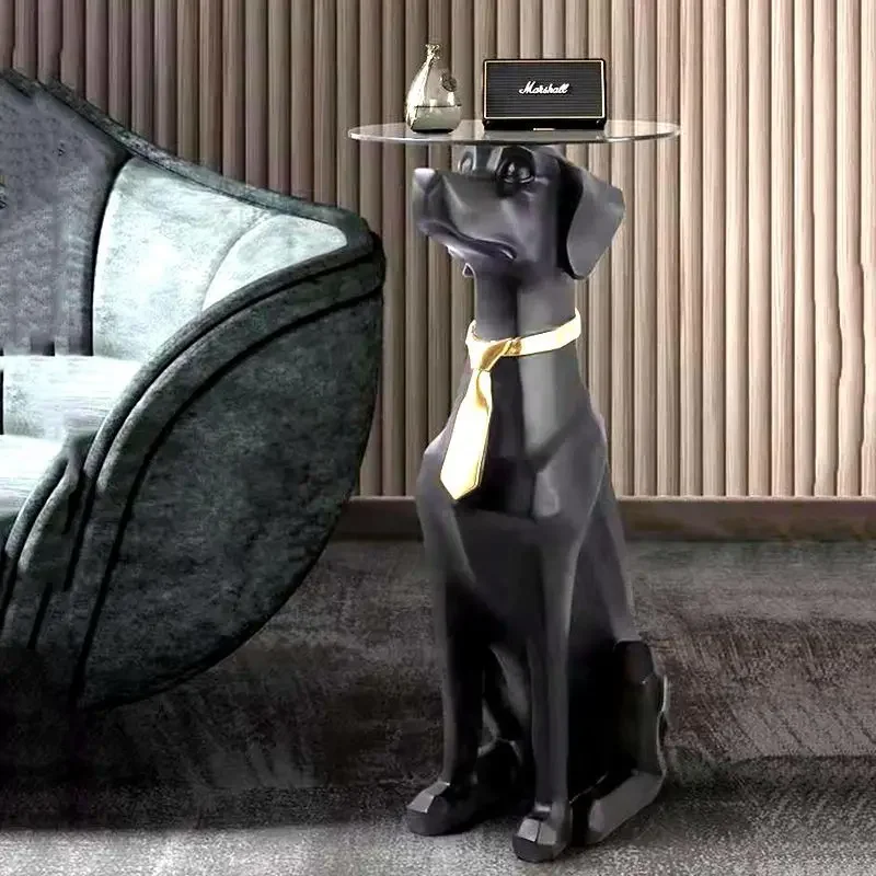 

Dog Figurines Groot Sculptures Creative Multi-function Ornaments Interior Living Room Decorations with Storage Tray Design