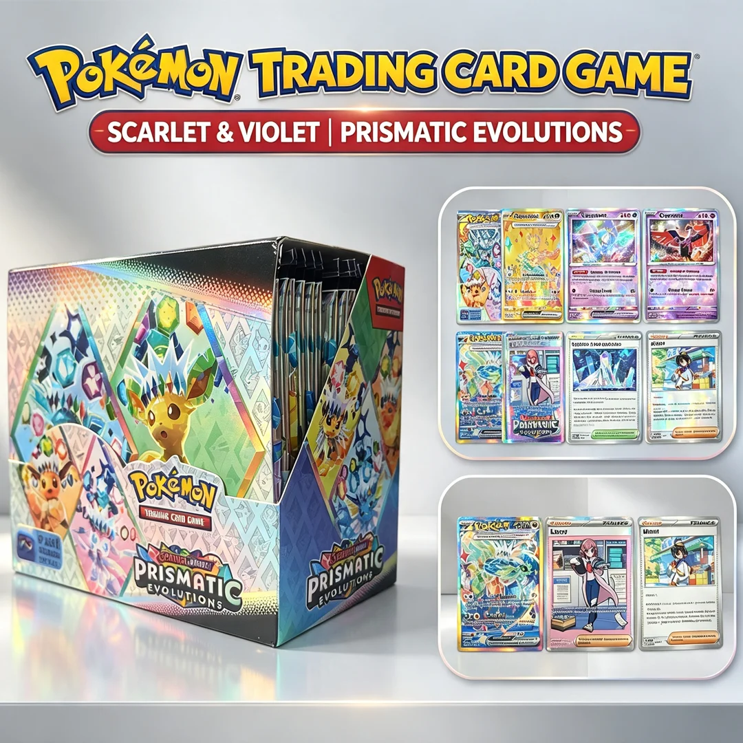 360 pièces/ensemble de cartes Pokémon en anglais Prismatic Evolutions Scarlet Violet Pokémon 151, cartes de combat et de transaction en anglais, cadeaux