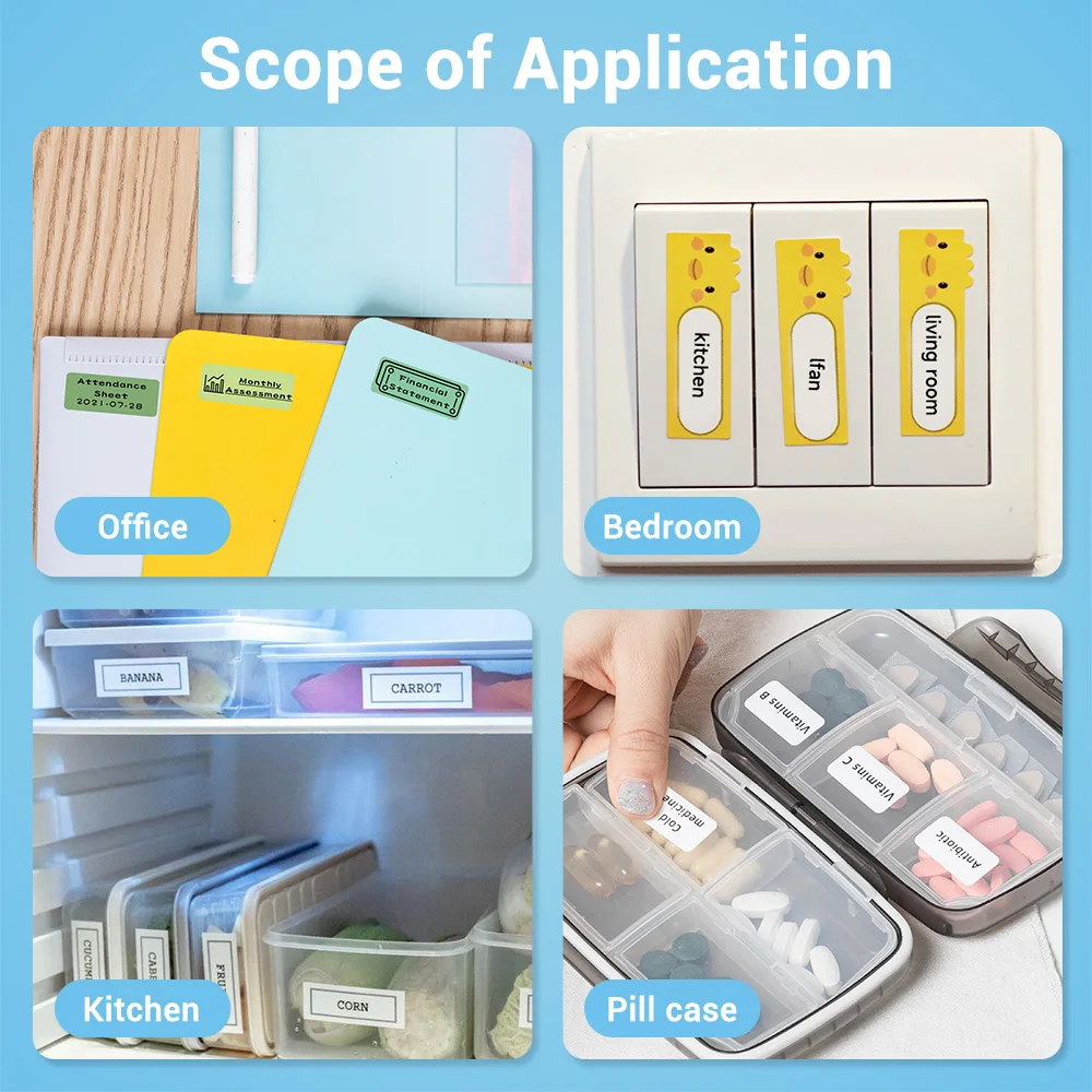 Phomemo D30 Label Maker Sticker Maker Machine Labelprinter Draagbare Bluetooth Mini Labeler voor Office Home School Android iOS