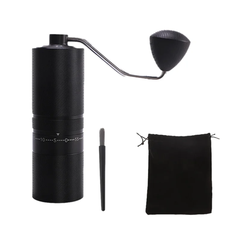 SANQ مطاحن القهوة اليدوية باستخدام الحاسب الآلي الفولاذ المقاوم للصدأ الأساسية قابل للتعديل آلة طحن حبوب القهوة اليدوية للمكتب المنزلي في الهواء الطلق