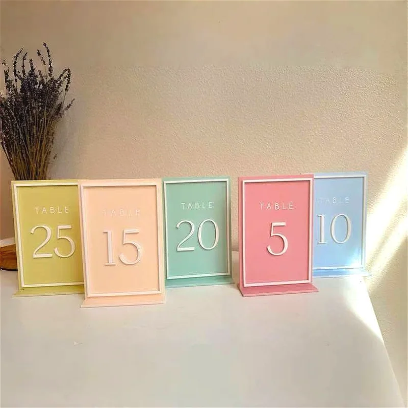 Acrylic Wedding Table Numbers Wedding Table Decor Floral Wedding Signage Centerpiece for Table Decoration