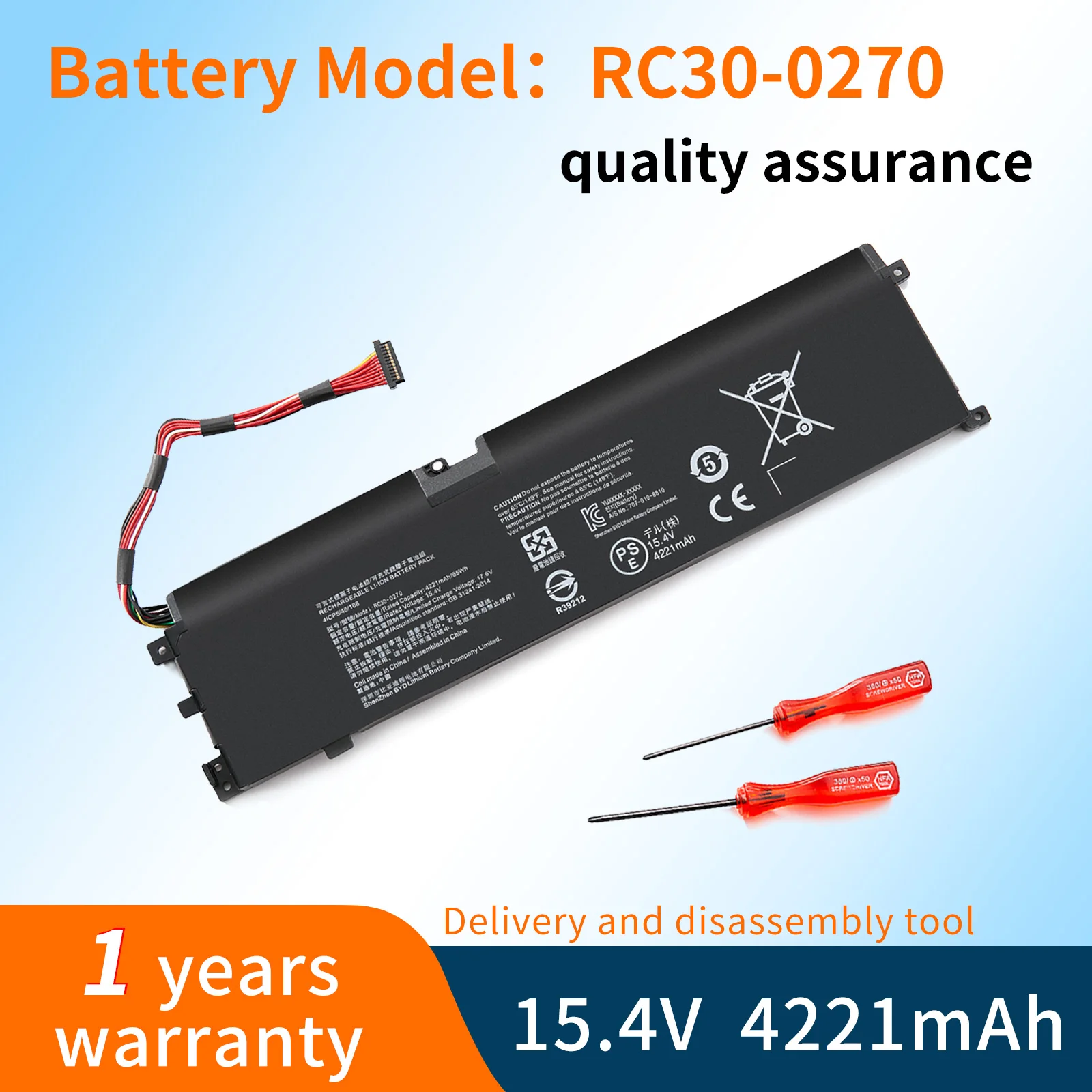 

BVBH RC30-0270 Laptop Battery for Razer Blade 15 Base Stealth 2018 Series Notebook RZ09-03006 RZ09-0270 RZ09-02705E75-R3U1