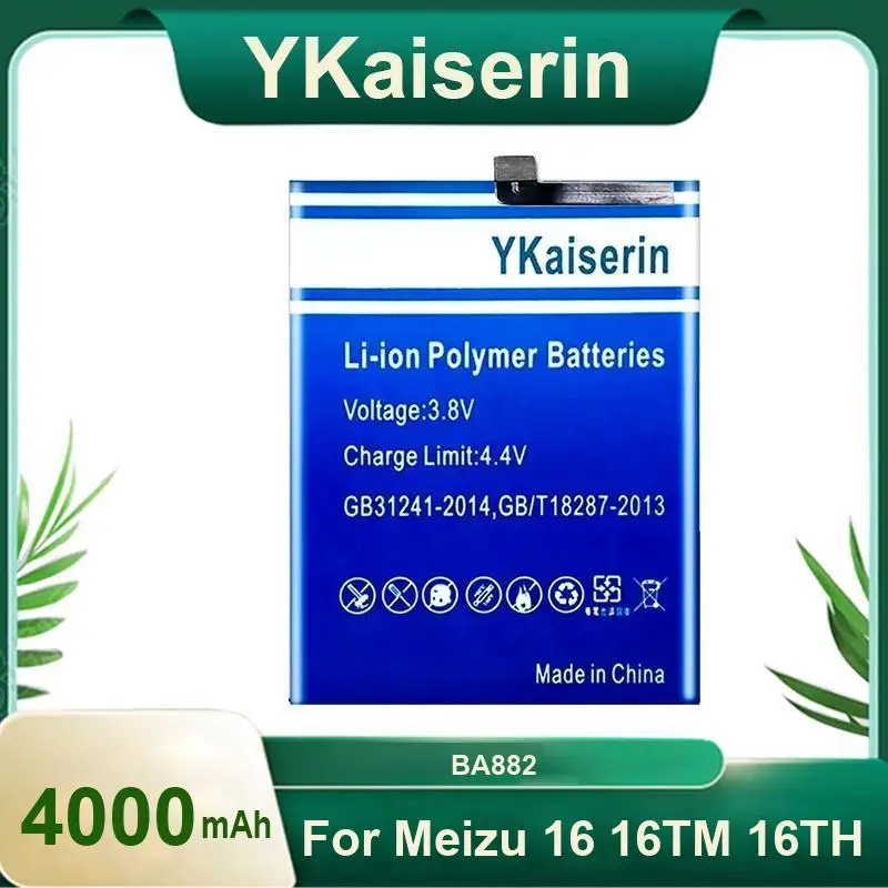 

Mobile Phone Battery For Meizu 16 16TM 16TH Long Lasting Robust BA882 4000Mah