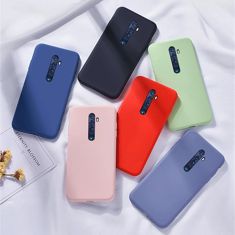 For OPPO Reno2 Z Case Rubber Ultra Thin Liquid Silicone Shockproof Soft TPU Case For OPPO Reno 2 Z Case Cover For OPPO Reno Ace2