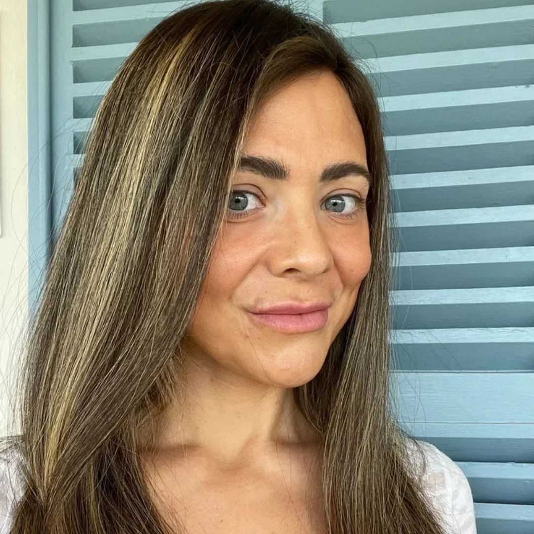 Dark Brown Straight Synthetic Wig Blonde Highlights Wig Realistic Hairline 13x4HD Invisible Lace Wig For Women Heat Friendly Wig