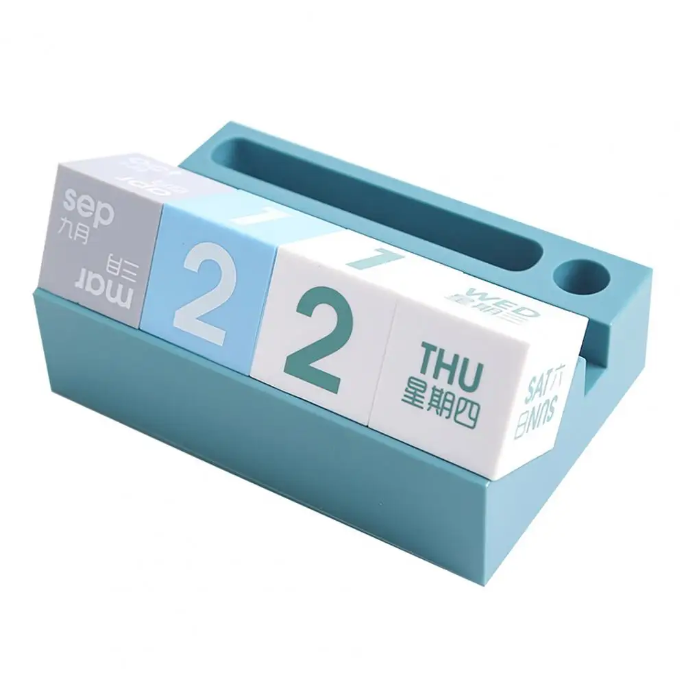 Retro Simple Solid Color Desk Calendar Widely Use Paper Multifunctional 2024