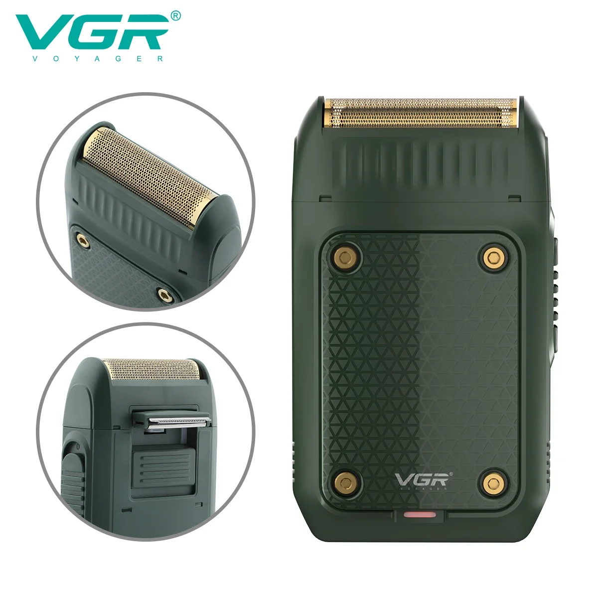 VGR Shaver Single Blade Electric Razor Powerful Shaving Machine Portable Beard Trimmer Rechargeable For Men V-353