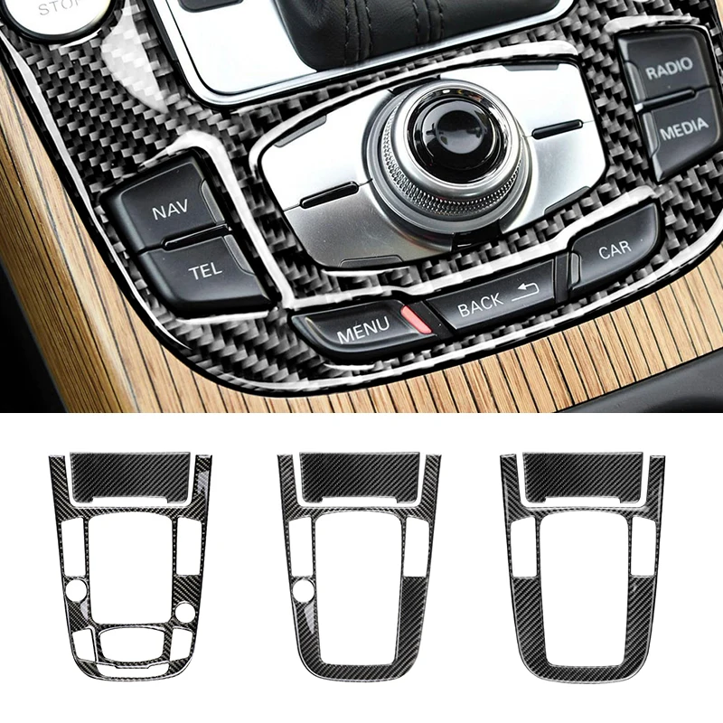 

For Audi A4L A5 2009 2010 2011 2012 2013 2014 2015 2016/ Q5 2010 - 2018 Carbon Fiber Center Console Gear Shift Panel Cover Trim