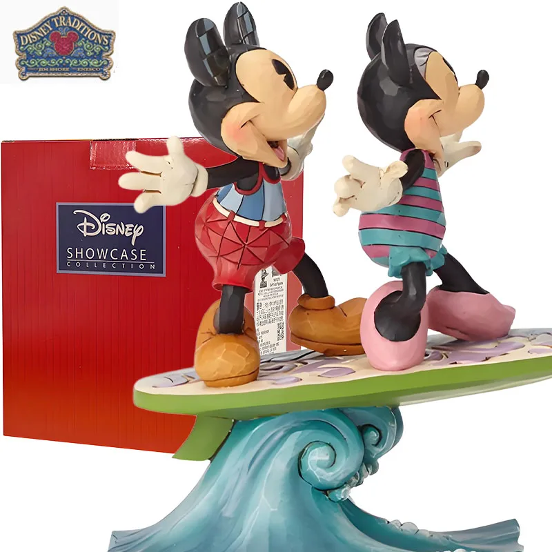 

Оригинальный гаражный комплект Disney, Микки, Микки Маус, серфинг, Микки и Минни, 190 мм, аниме-фигурки, игрушки для мальчиков, подарочные модели, украшения