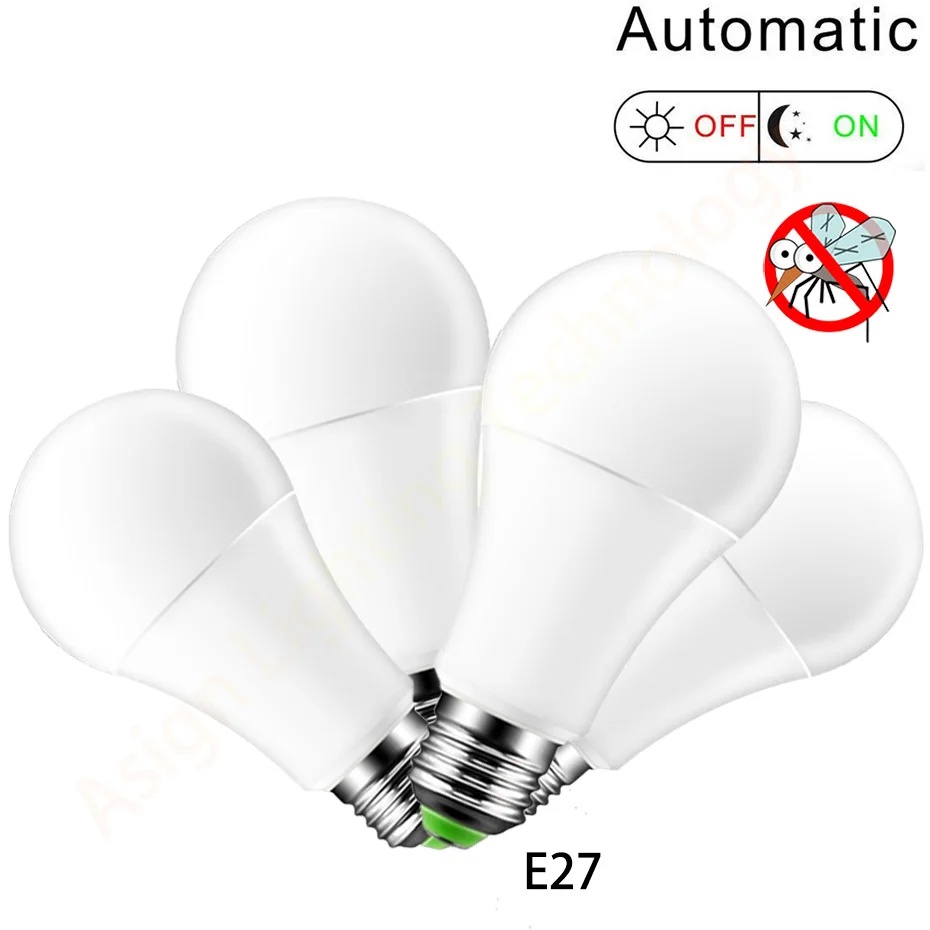 1-4Pcs Dusk to Dawn Light Bulb E27 15W 12W 9W AC85-265V Day Night Sensor Auto ON/OFF LED for Garden Entrance Stair Pathway