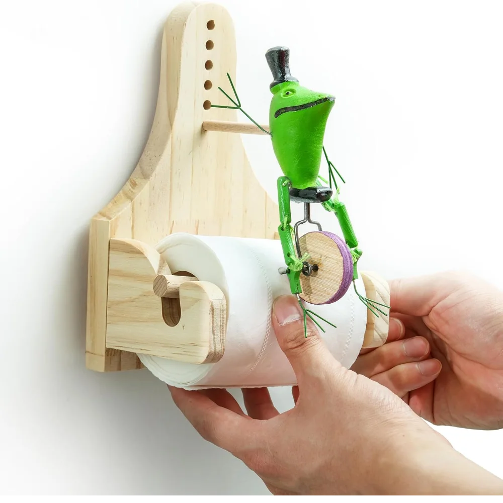 

Держатель для туалетной бумаги, дизайн лягушки, держатель для туалетной бумаги, многоразовая стойка для хранения бумажных полотенец, органайзер для туалетной бумаги для ванной комнаты