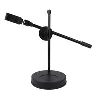 Tabletop Overhead Tripod Stand With Ring Light Mobile Phone Holder And Boom Arm For Nail Art Photography Table Shooting Tripods