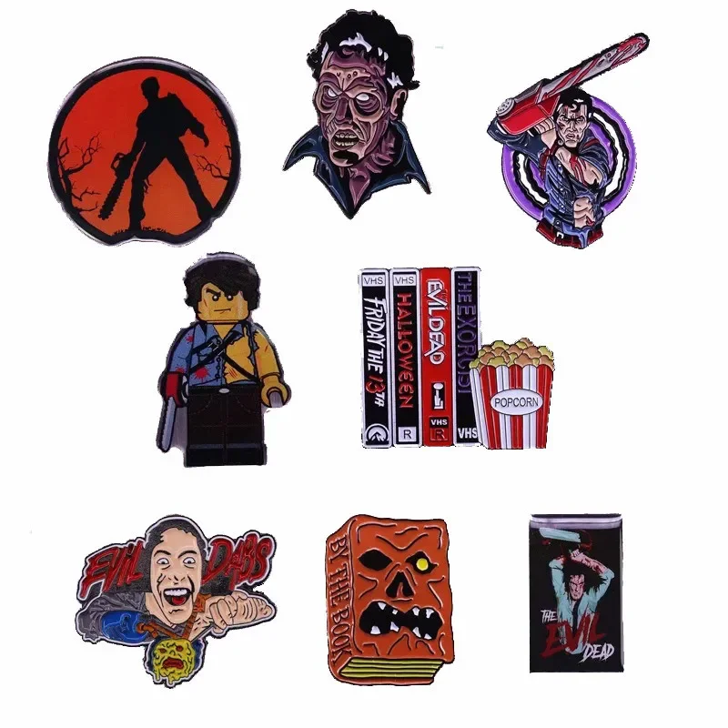 

Horror Movie The Evil Dead Brooch 80s Horror Ghost Badge Punk Brooch Halloween Costume Accessories Wholesale